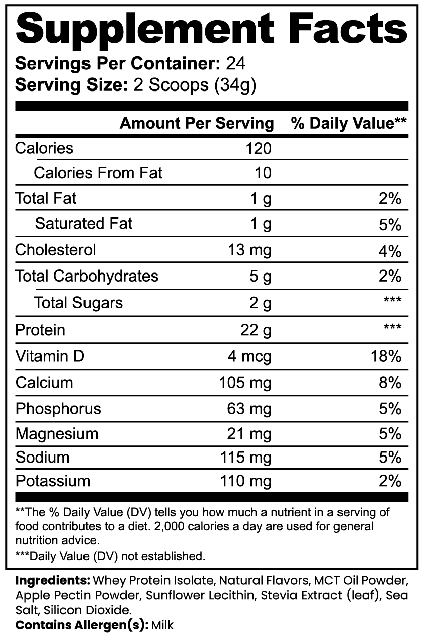 Advanced 100% Whey Protein Isolate Vanilla